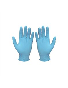 Caja 100 guantes nitrilo azul sin polvo t.7 pequeña gd21bb