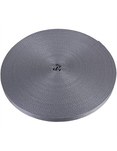 Rollo 50mt cinta persiana gris 14mm