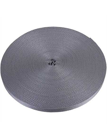 Rollo 50mt cinta persiana gris 14mm