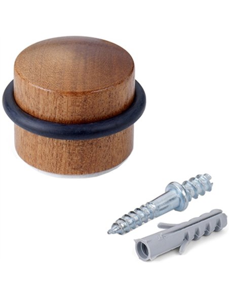 TOPE PUERTA MADERA SAPELLY REDONDO C/TORNILLO 3045-0 INOFIX