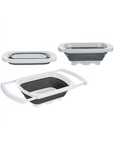 COLADOR ESCURRIDOR EXTENSIBLE PLEGABLE SILICONA 81605 KINVARA 2