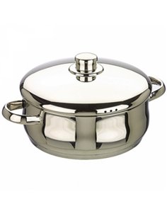 CACEROLA INOXIDABLE CON TAPA 22cm OSLO 662022 IBILI 2