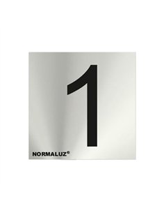 SEÃ‘AL NUMERO 1 ACERO INOX ADHESIVO 5cm RD717171