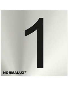 SEÃ‘AL NUMERO 1 ACERO INOX ADHESIVO 5cm RD717171 2