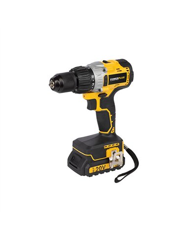 TALADRO PERCUTOR 20v 2 BAT SIN ESCOBILLA POWX00512 POWERPLUS