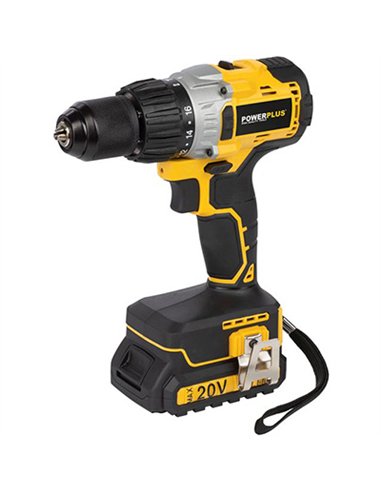 TALADRO PERCUTOR 20v 2 BAT SIN ESCOBILLA POWX00512 POWERPLUS
