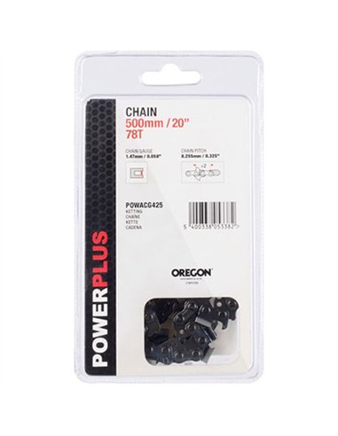 RECAMBIO CADENA MOTOSIERRA 50cm POWACG425 POWERPLUS OREGON