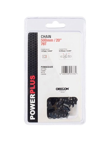 RECAMBIO CADENA MOTOSIERRA 50cm POWACG425 POWERPLUS OREGON