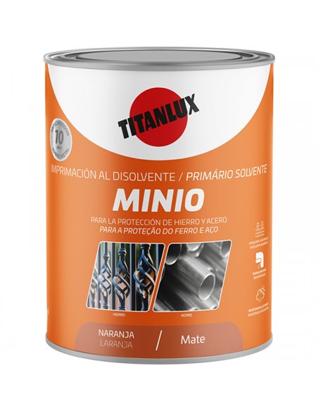 Minio titanlux naranja sin plomo 250ml 3040 titanlux