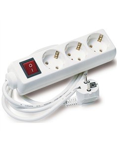 BASE MULTIPLE 3 TOMAS INTERRUPTOR CABLE 1,4mt 801600 TAYG 2