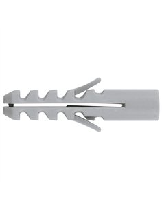 BLISTER 25 TACO PLASTICO GRIS 6mm 2