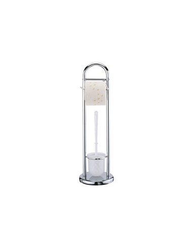 ESCOBILLERO PORTARROLLOS PIE INOX SALAMANCA WENKO