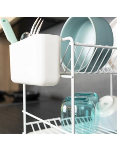 ESCURREPLATOS 519 PLASTIF. BLANCO C/BANDEJA PEQUEÃ‘O 89000