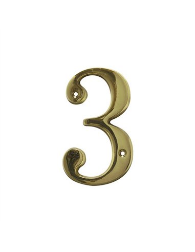 Numero 3 laton 10cm 2672 amig