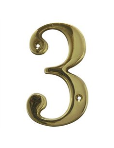 Numero 3 laton 10cm 2672 amig 2