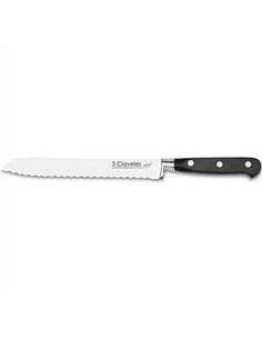 CUCHILLO PAN FORJADO 20cm 01567 3 CLAVELES 2