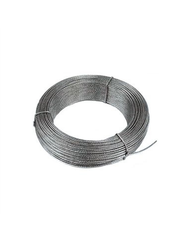 ROLLO 15mt CABLE ACERO 4mm 6x7+1