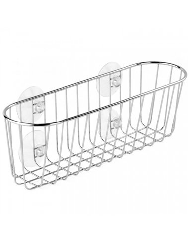 Cesta oval ventosas inox 30x10x9cm chromed 6590400 tatay