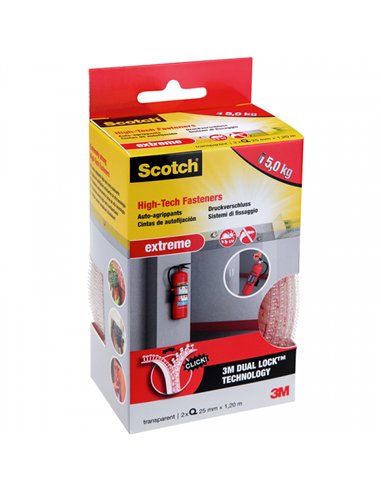 AUTOCIERRE REPOSICIONABLE TRANSP. 2 ROLLOS 25mm x1,2m RF6740 3M