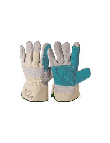 Paq. 12 guantes serraje reforzado 502 t.10 telascor
