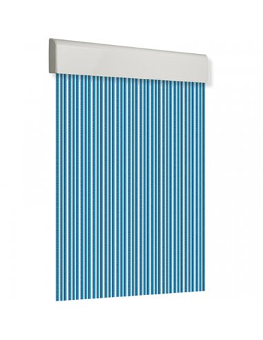 CORTINA PUERTA 90x210cm PLANA TOSCA nÂº11 AZUL-BLANCO