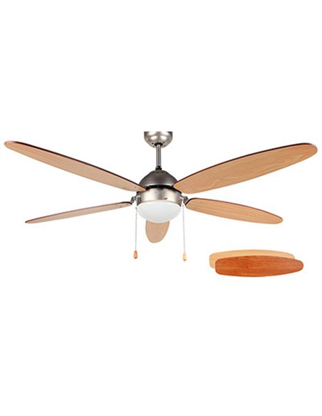 VENTILADOR TECHO CROMADO C/LUZ 132cm 60w CP48132 ORBEGOZO