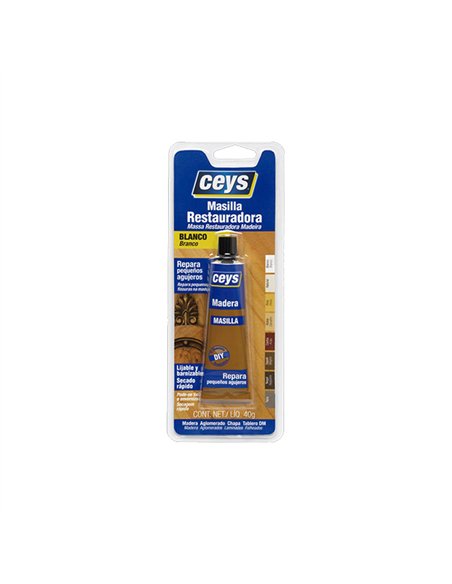 Masilla restauradora madera blanco 40gr 505117 ceys