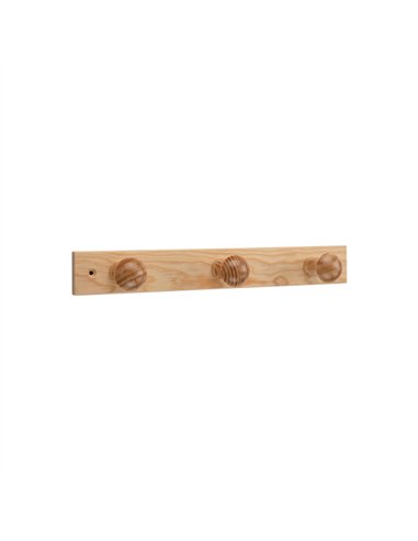 PERCHA MADERA NATURAL 3 POMOS 3773-8- INOFIX