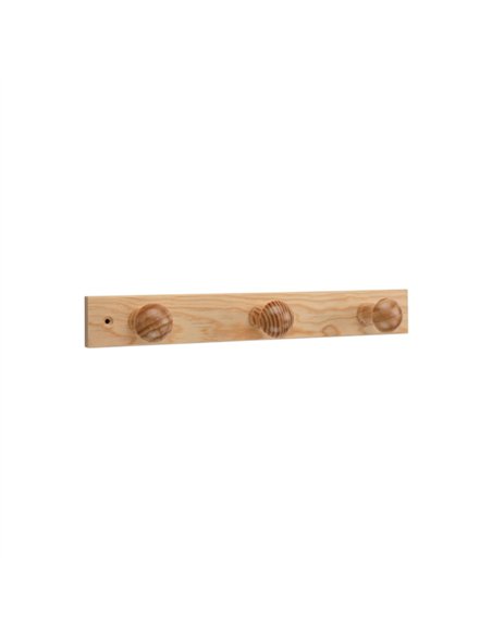 PERCHA MADERA NATURAL 3 POMOS 3773-8- INOFIX