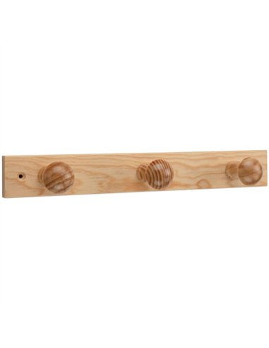 PERCHA MADERA NATURAL 3 POMOS 3773-8- INOFIX