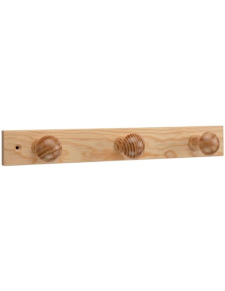 PERCHA MADERA NATURAL 3 POMOS 3773-8- INOFIX