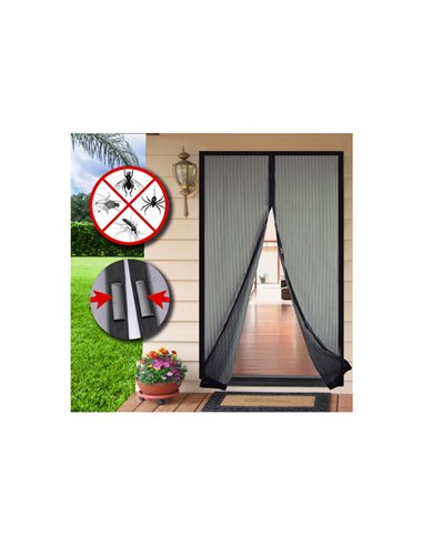 KIT MOSQUITERA PUERTA NEGRA CON IMAN 100x210cm EPID