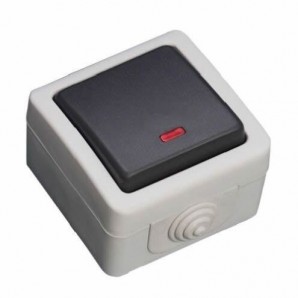 Conmutador con luminoso estanco IP44 