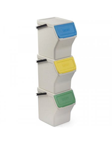 Set 3 cubos reciclaje modular 20lt 1105701 tatay