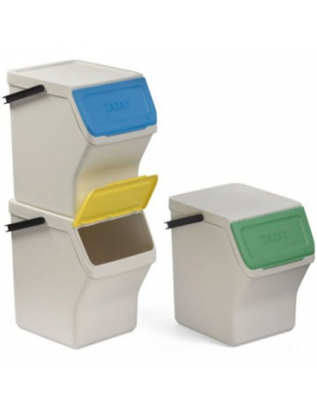 Set 3 cubos reciclaje modular 20lt 1105701 tatay