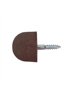 BLISTER 4 SOPORTE ESTANTE VITRINA PLAST. MARRON 20mm