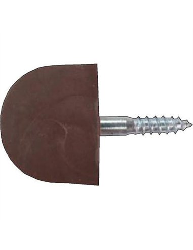 BLISTER 4 SOPORTE ESTANTE VITRINA PLAST. MARRON 20mm