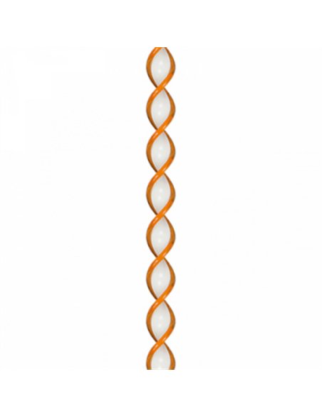 CORTINA PUERTA 90x210cm CORDON ESPIRAL nÂº4 NARANJA-BLANCA