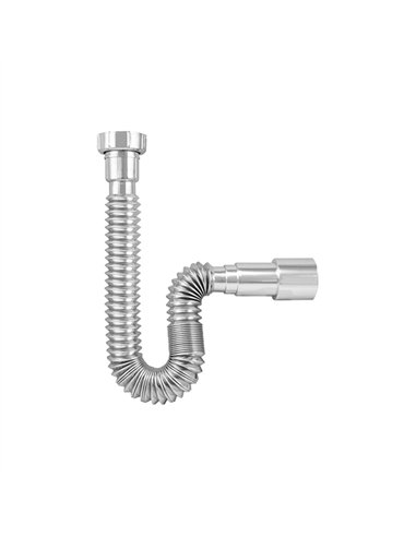 TUBO SIFON EXTENSIBLE CROMADO TUERCA METALICA 11/2X40 MEVAL