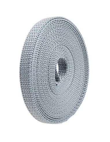 Rollo 6mt cinta persiana gris 14mm