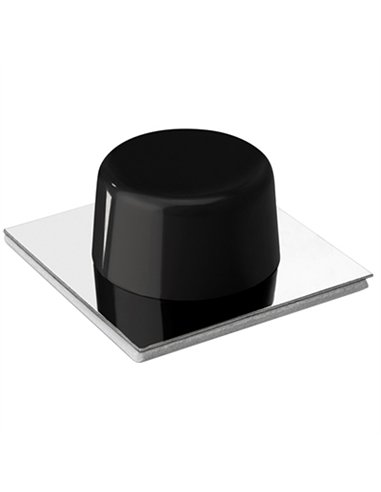 BLISTER 2 TOPES PUERTA ADH INOX/NEGRO 45x45mm 2023-3+ INOFIX