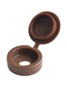 BOLSA 100 EMBELLECEDOR TAPON TORNILLO PLAST MARRON A-371-8 2