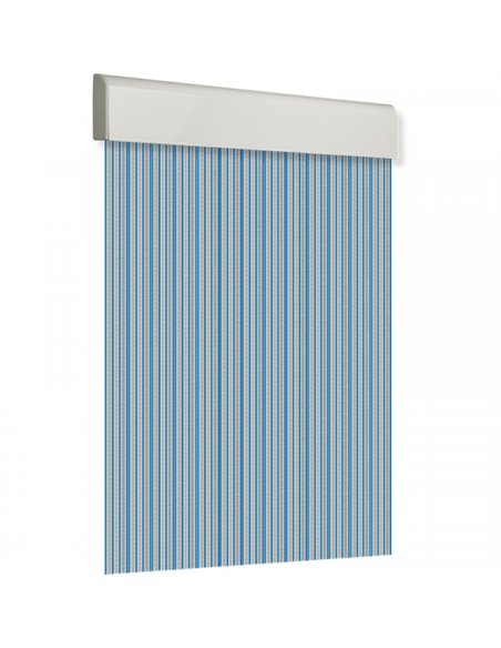 CORTINA PUERTA 120x210cm PLANA TOSCA nÂº6 CRISTAL-AZUL