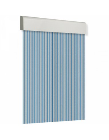 CORTINA PUERTA 120x210cm PLANA TOSCA nÂº6 CRISTAL-AZUL