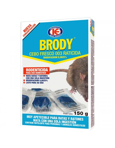 RATICIDA CEBO FRESCO 150gr BRODY