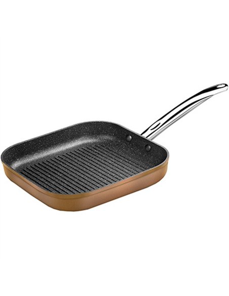 ASADORA GRILL ALUMINIO FORJADO COBRE 28x28cm COPPER MONIX