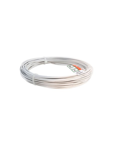 ROLLO 25mt ALAMBRE FORRADO BLANCO