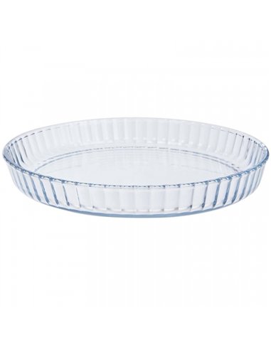 FUENTE REDONDA ONDULADA BOROSILICATO 28x3,5cm 480528 IBILI