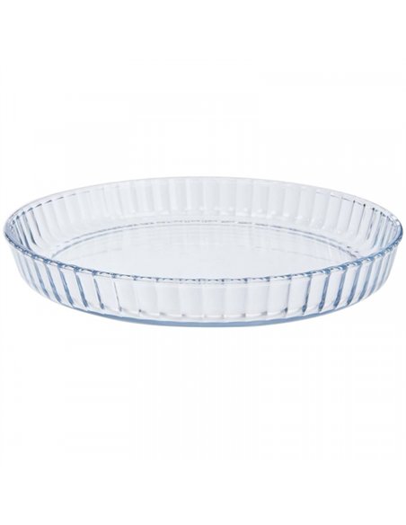 FUENTE REDONDA ONDULADA BOROSILICATO 28x3,5cm 480528 IBILI