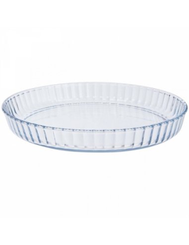 FUENTE REDONDA ONDULADA BOROSILICATO 28x3,5cm 480528 IBILI